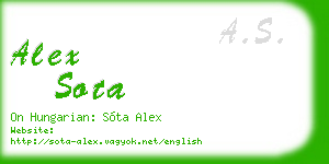 alex sota business card